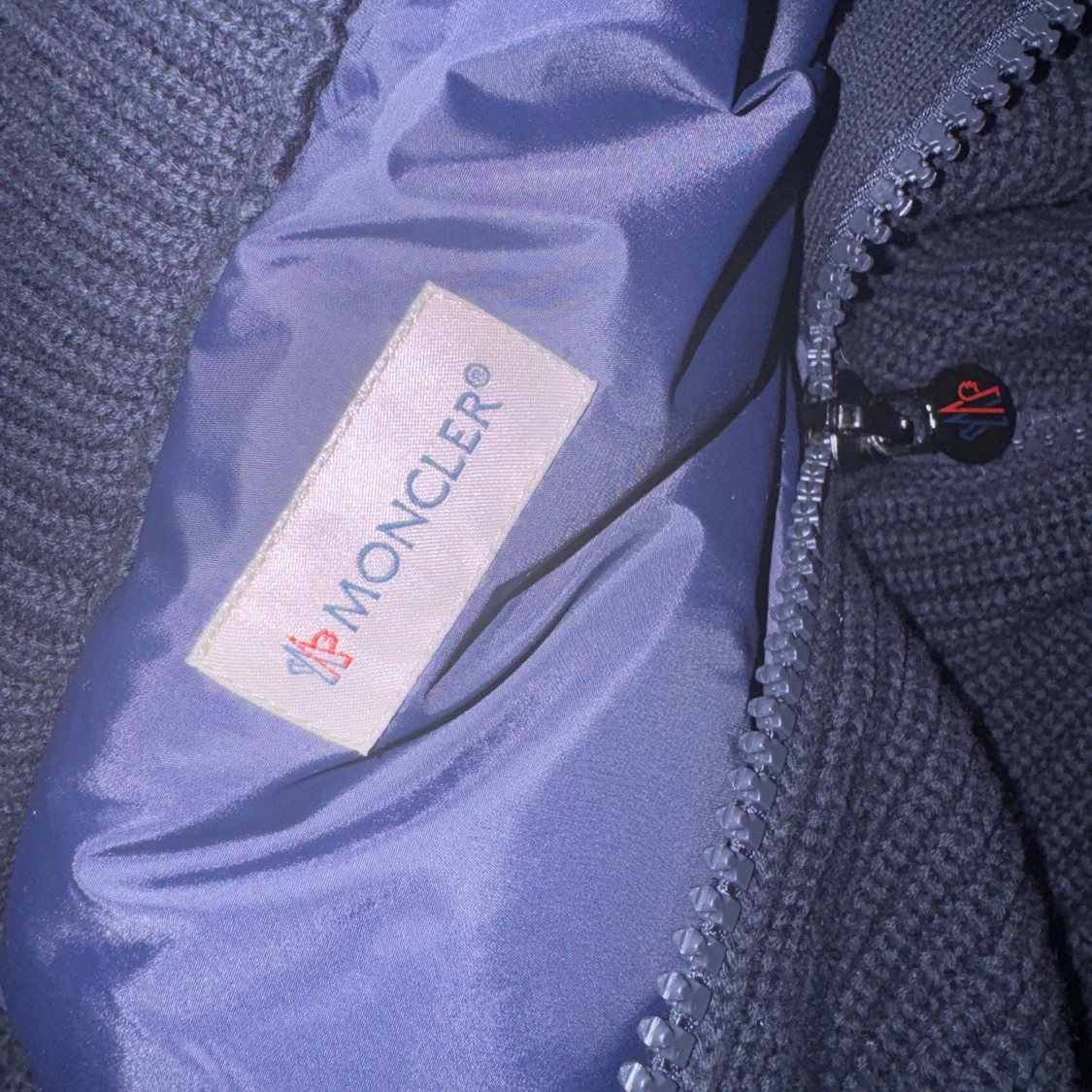 Mörkblå stickad jacka från Moncler - 3