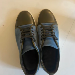 Lanvins - Säljer dessa snygga blåa lanvin i mocka cap tors med en grön ish Captoe. Finns en defekt som men kan se på vänstra framdelen i första samt andra bilden Strlk 43 skicka gärna ett meddelande för bilder etc prisförslag