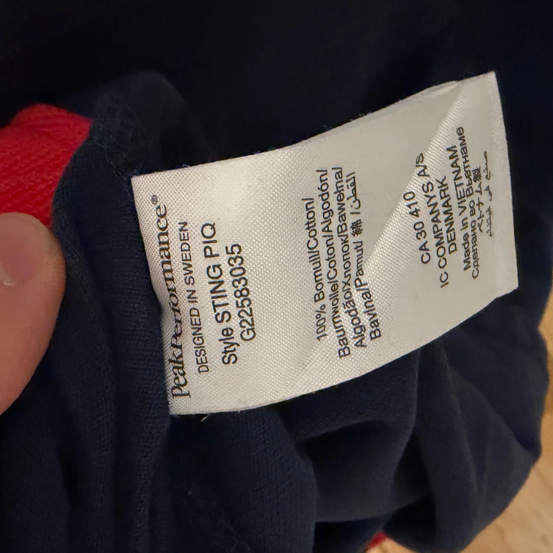 Marinblå pikétröja Peak Performance M - 3