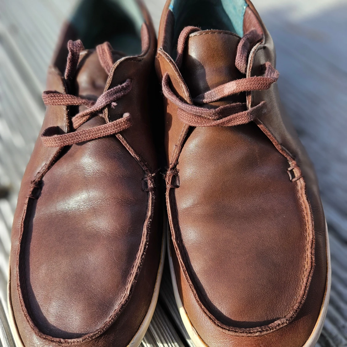 Bruna skinnloafers från Camper, strl 41 - 2