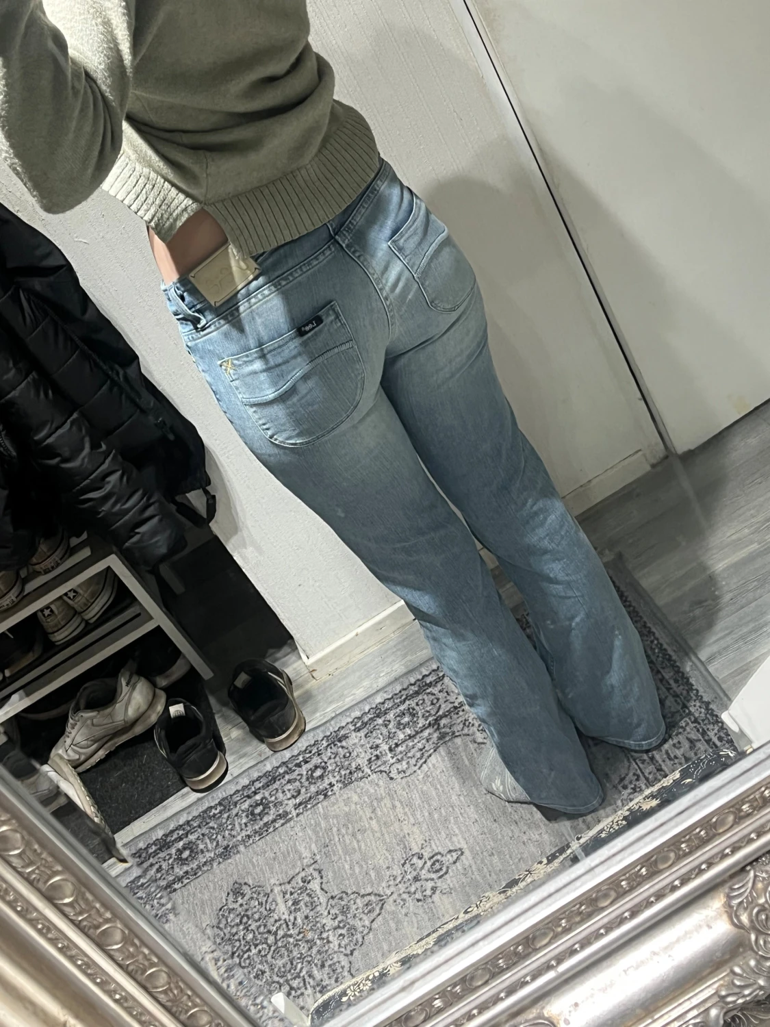 Ljusblå bootcut jeans från Lee