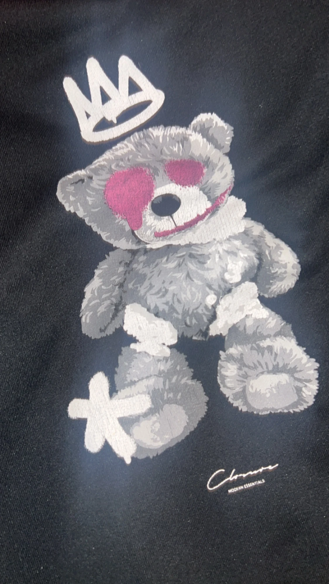 Svart sweatshirt Closure London med nalle - 1