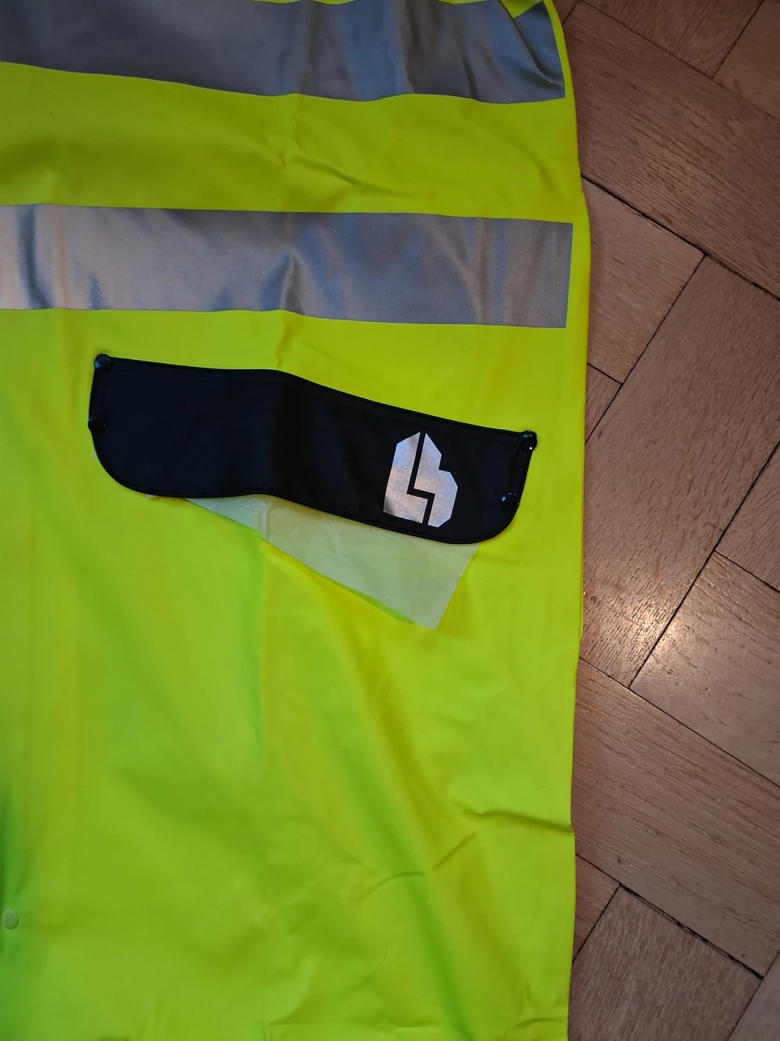 Gul och svart regnjacka med reflex - 2