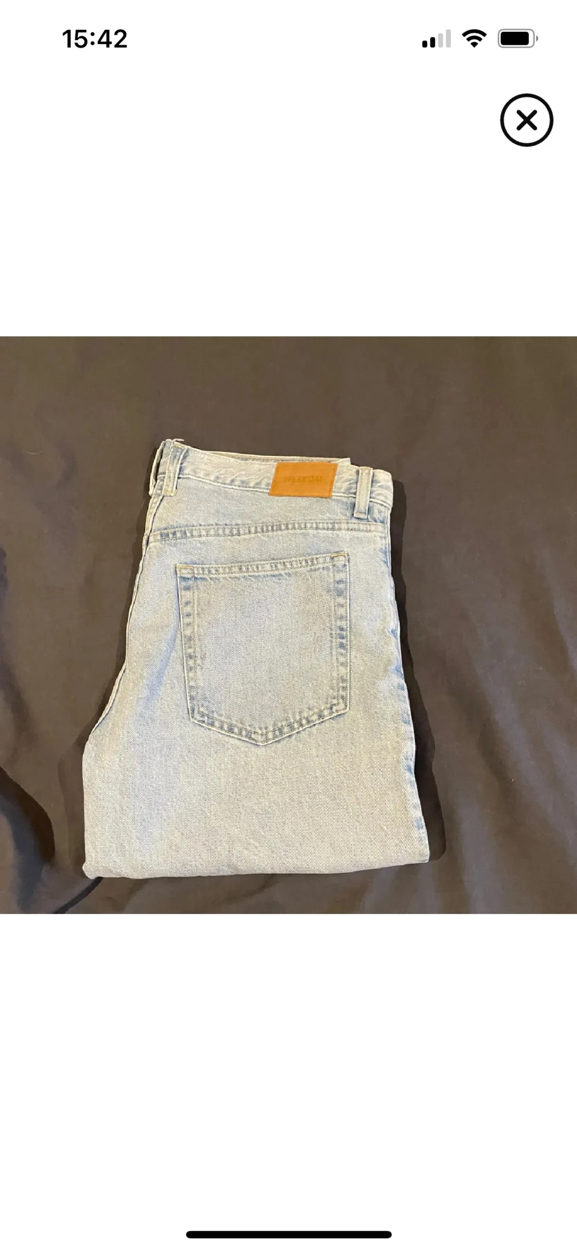 Weekday Barrel ljusa jeans