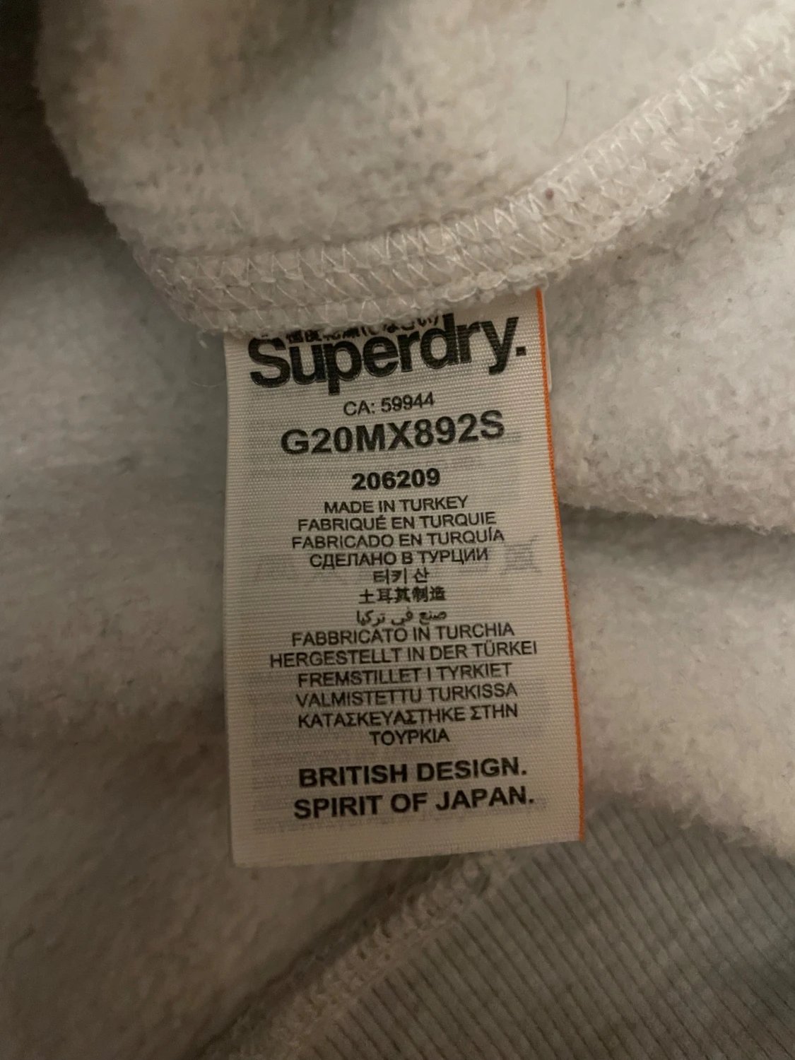 Grå Superdry hoodie med tryck - 2