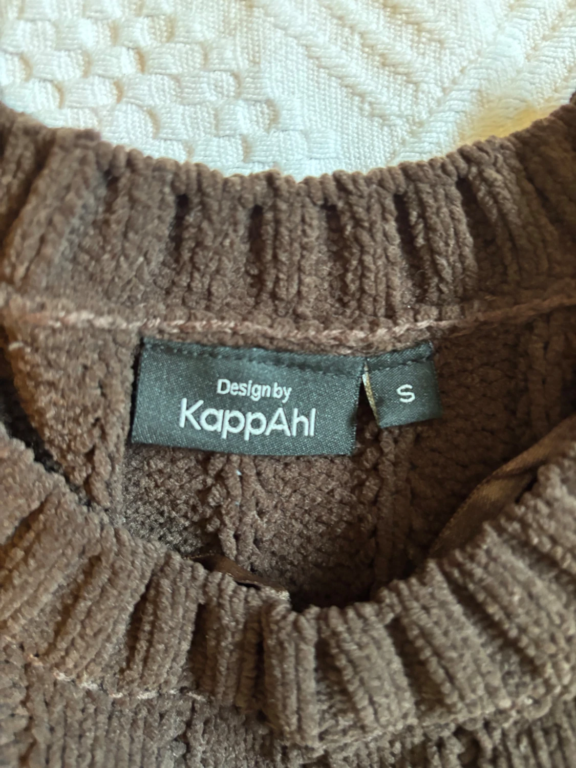 Brun stickad kortärmad tröja KappAhl - 3