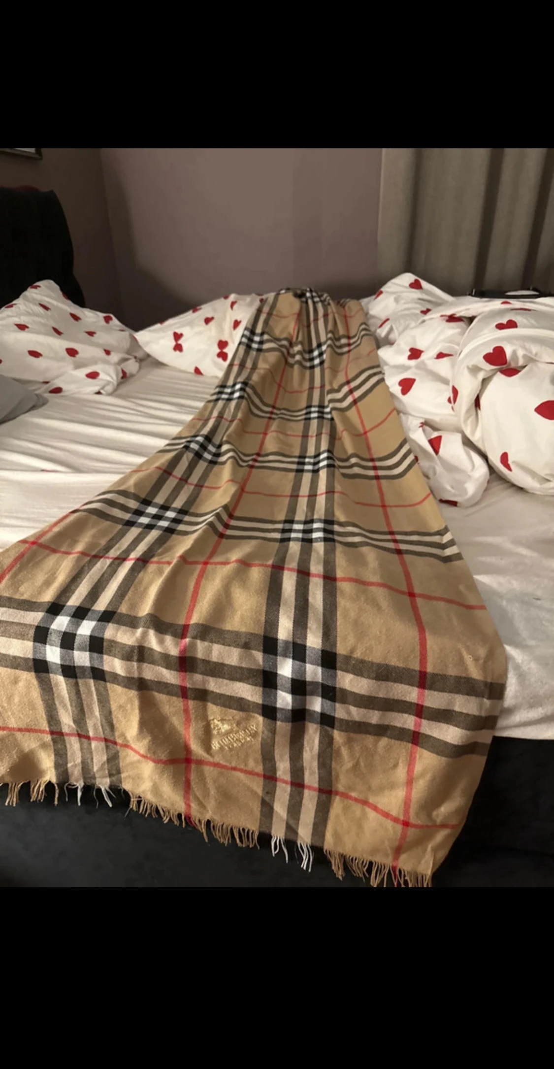 Beige rutig halsduk från Burberry - 2