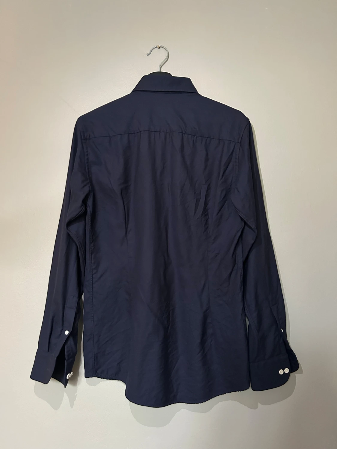 Mörkblå skjorta från Eton i merinoull - 1