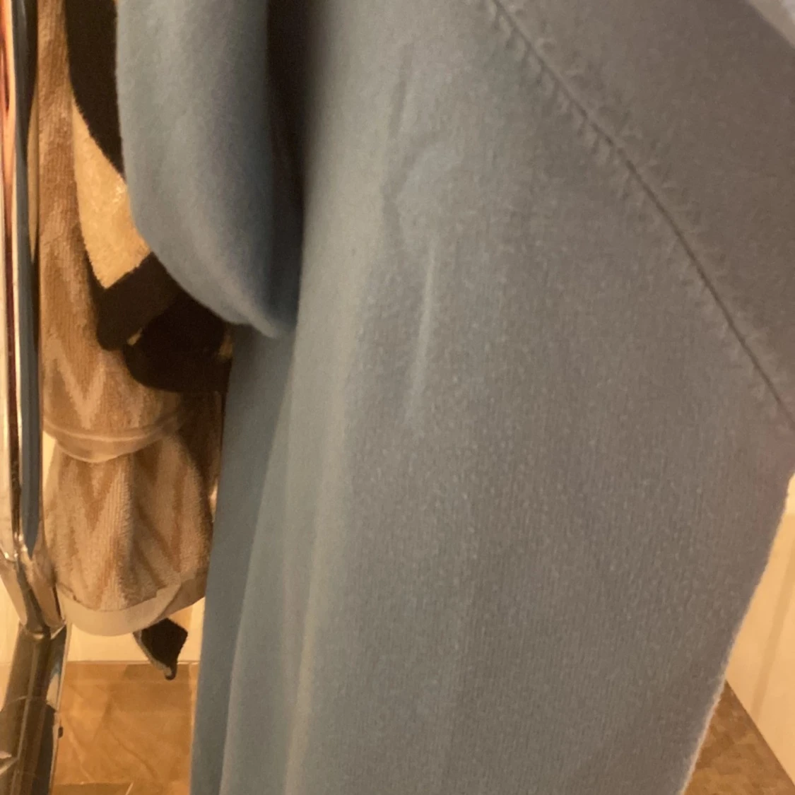 Blå merinuel hoodie  - 3