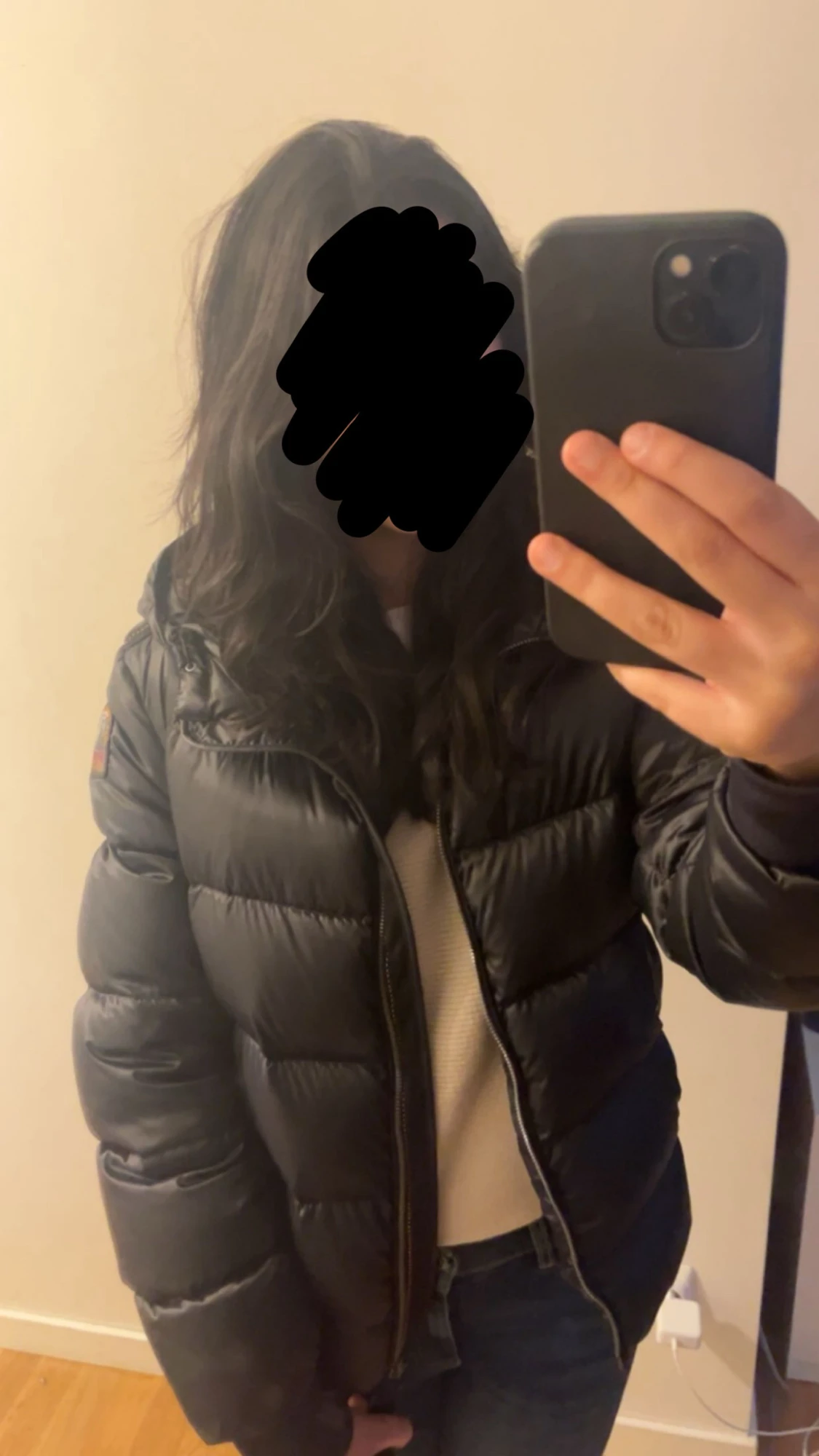 Svart pufferjacka från Parajumpers