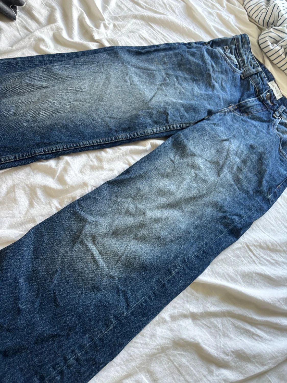 Wide jeans från Motel, blå denim - 4