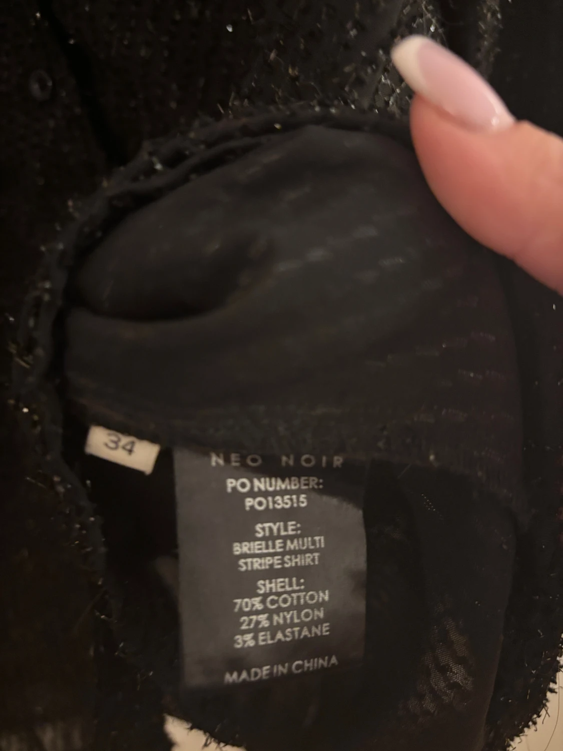 Svart glittrig blus från Åhléns  - 2