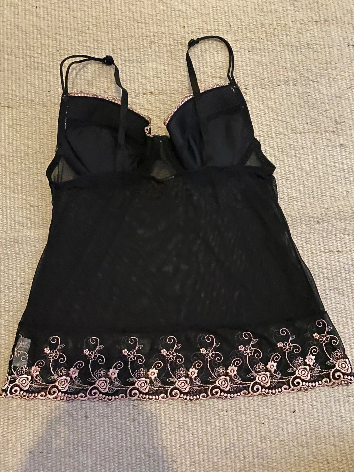 Gullig blommig spets topp - 5