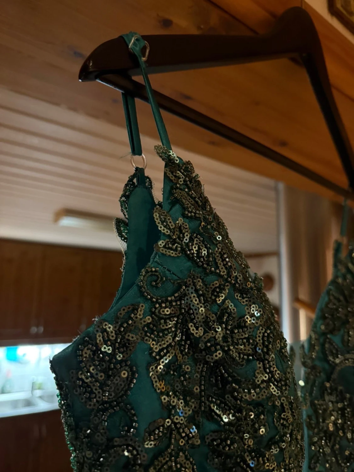 Mörkgrön balklänning  - 6