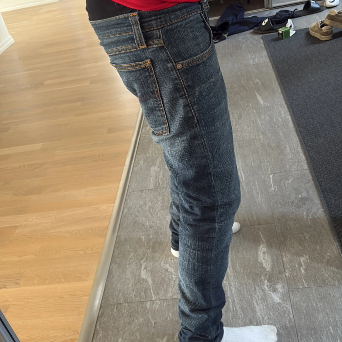 Blå slim fit jeans Nudie Jeans - 3