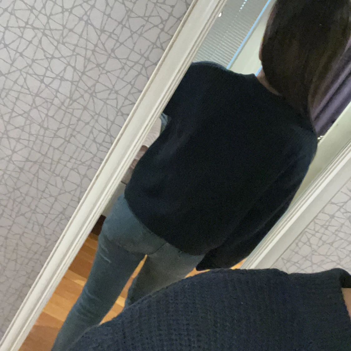 Mörkblå stickad tröja från H&M - 2