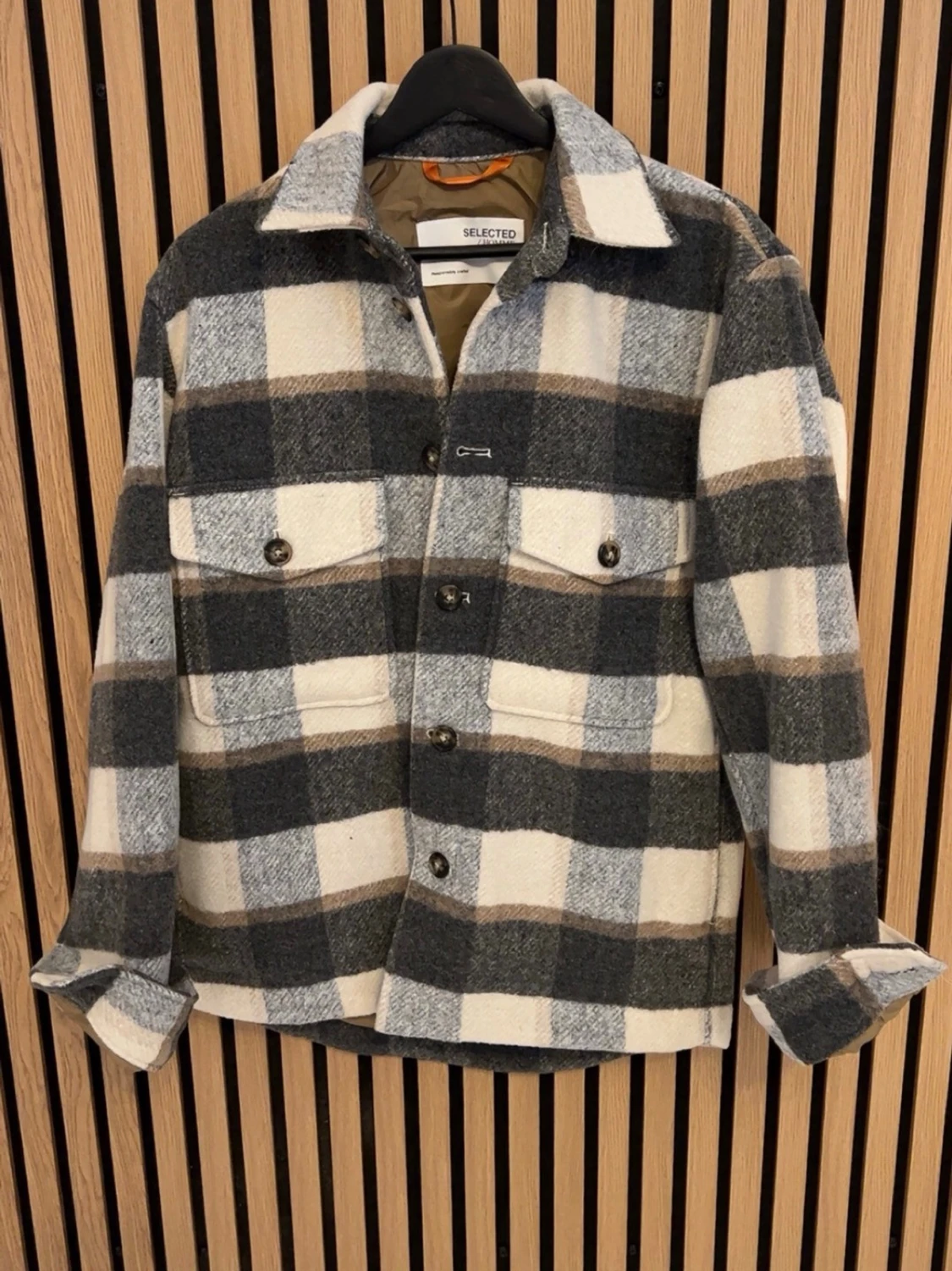 Rutig overshirt från Selected Homme