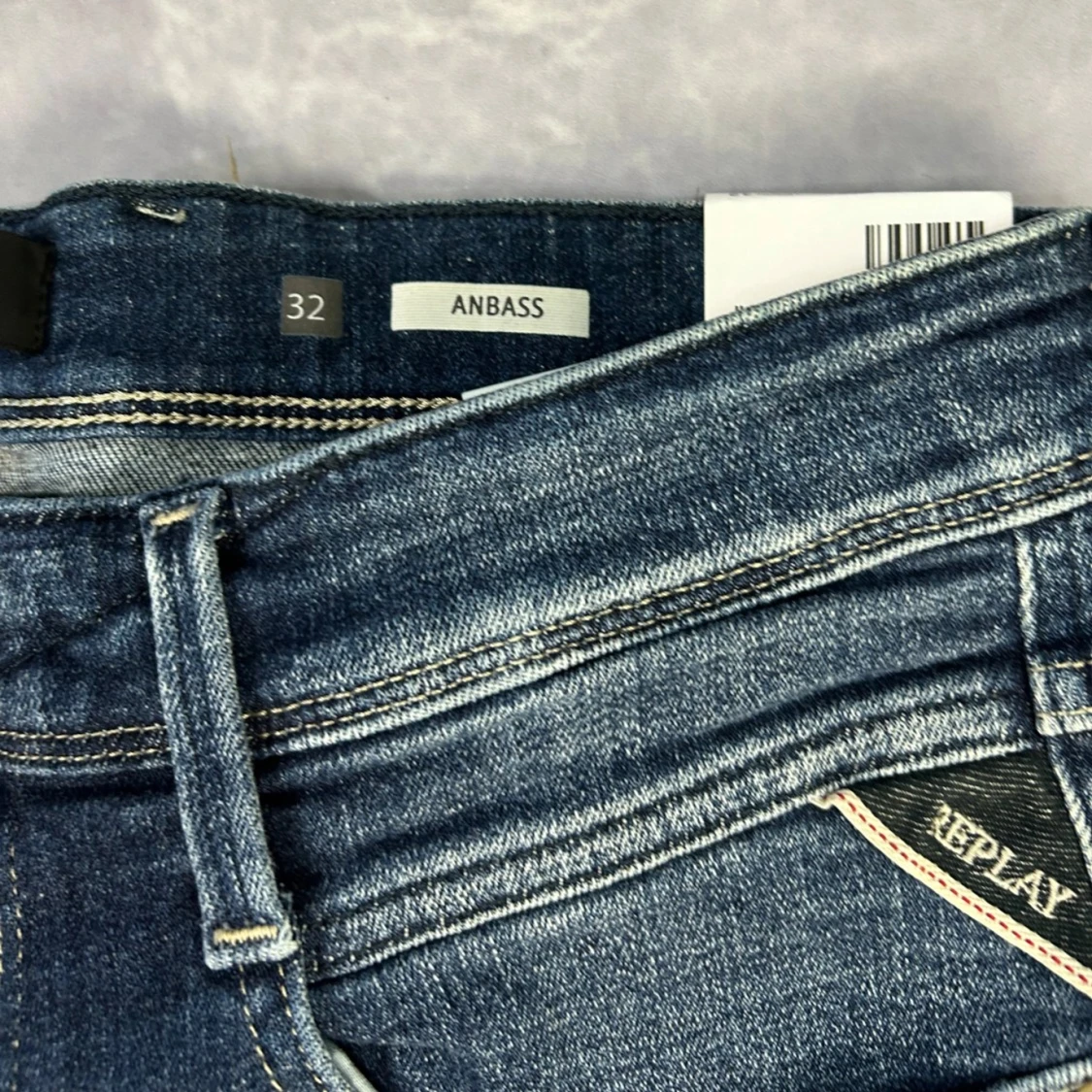 Helt nya replay anbass jeans med slitningar - 4