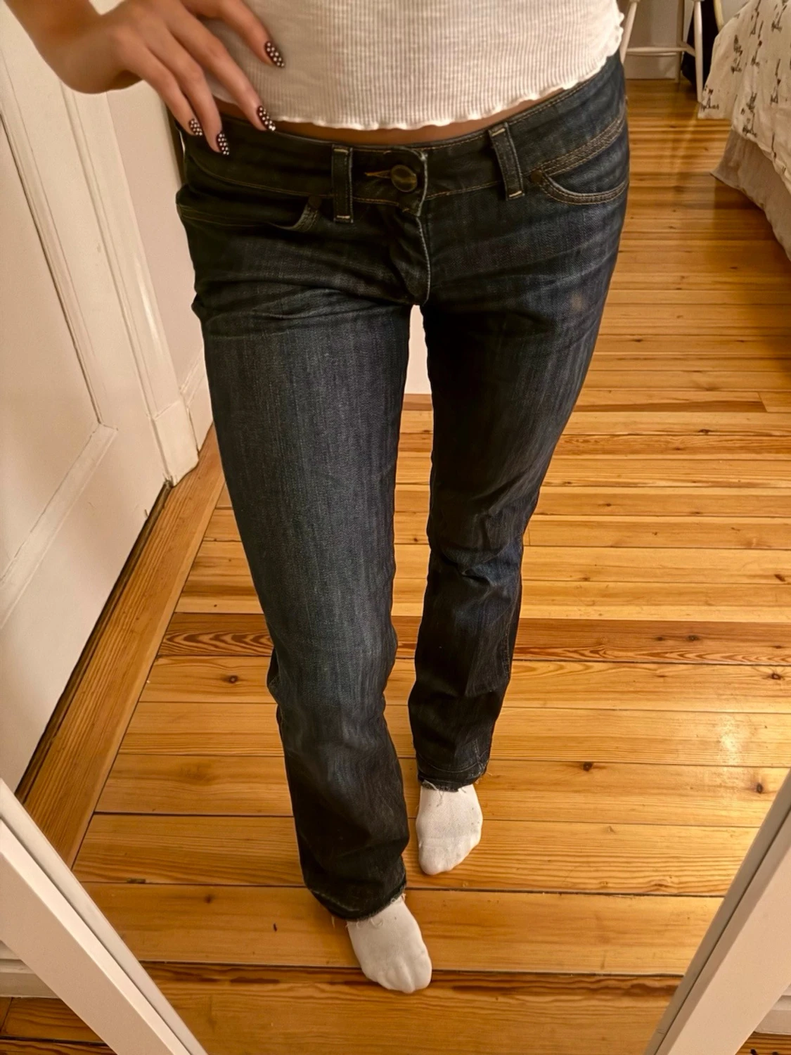 Mörkblå jeans från Wrangler - 1