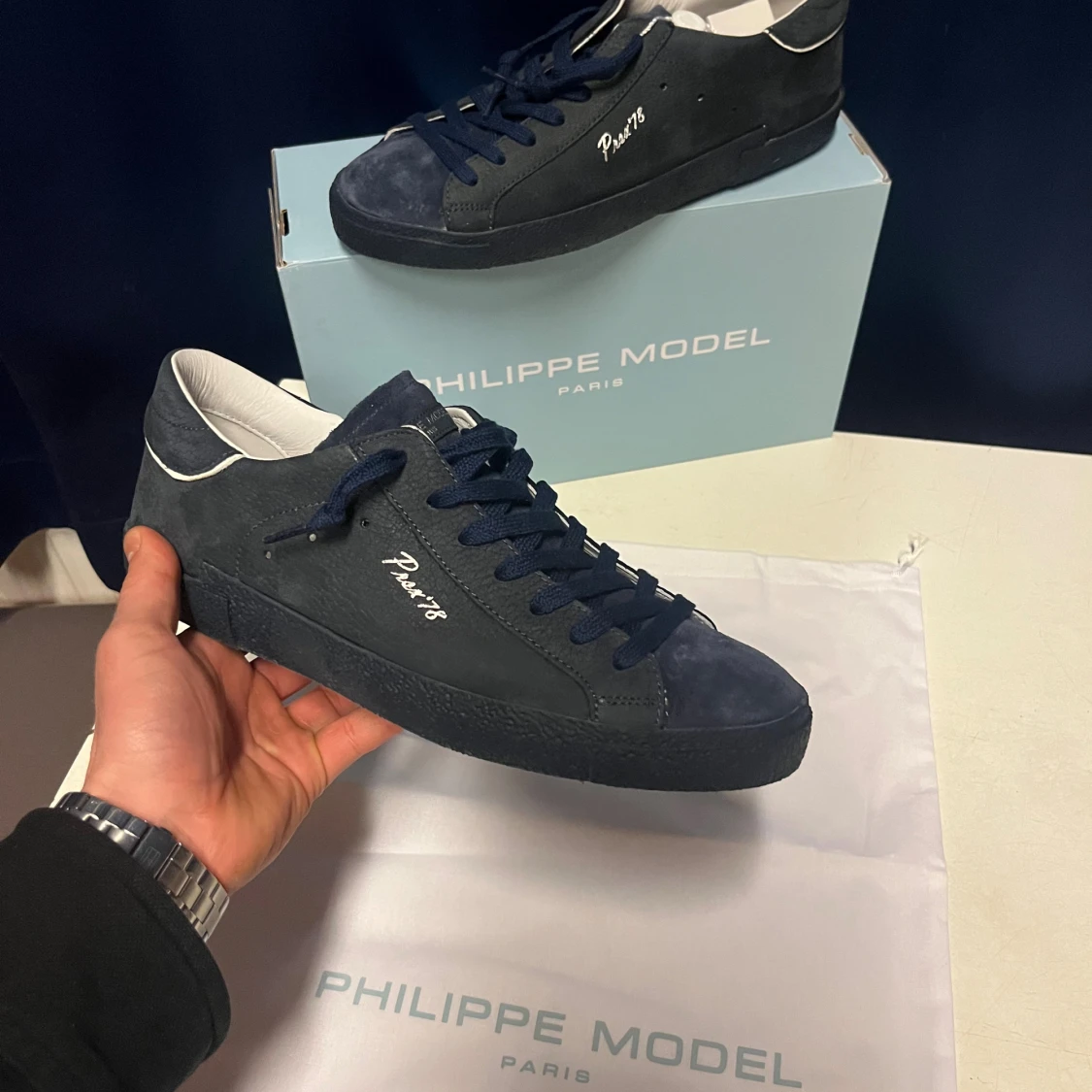 Philippe Model  blå sneakers