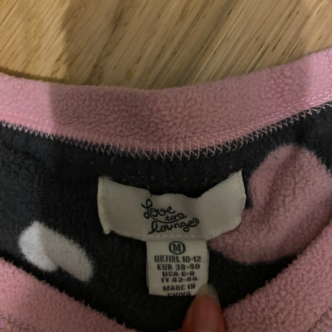 Rosa fleece-tröja med hjärtmotiv pyjamas - 2
