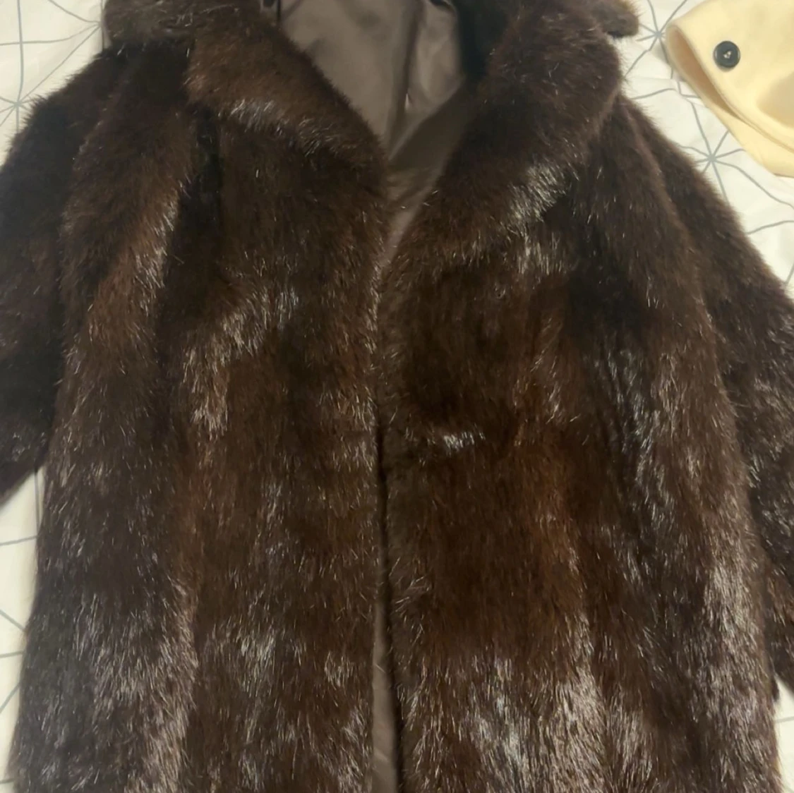 Äkta pälsjacka med krage - 3