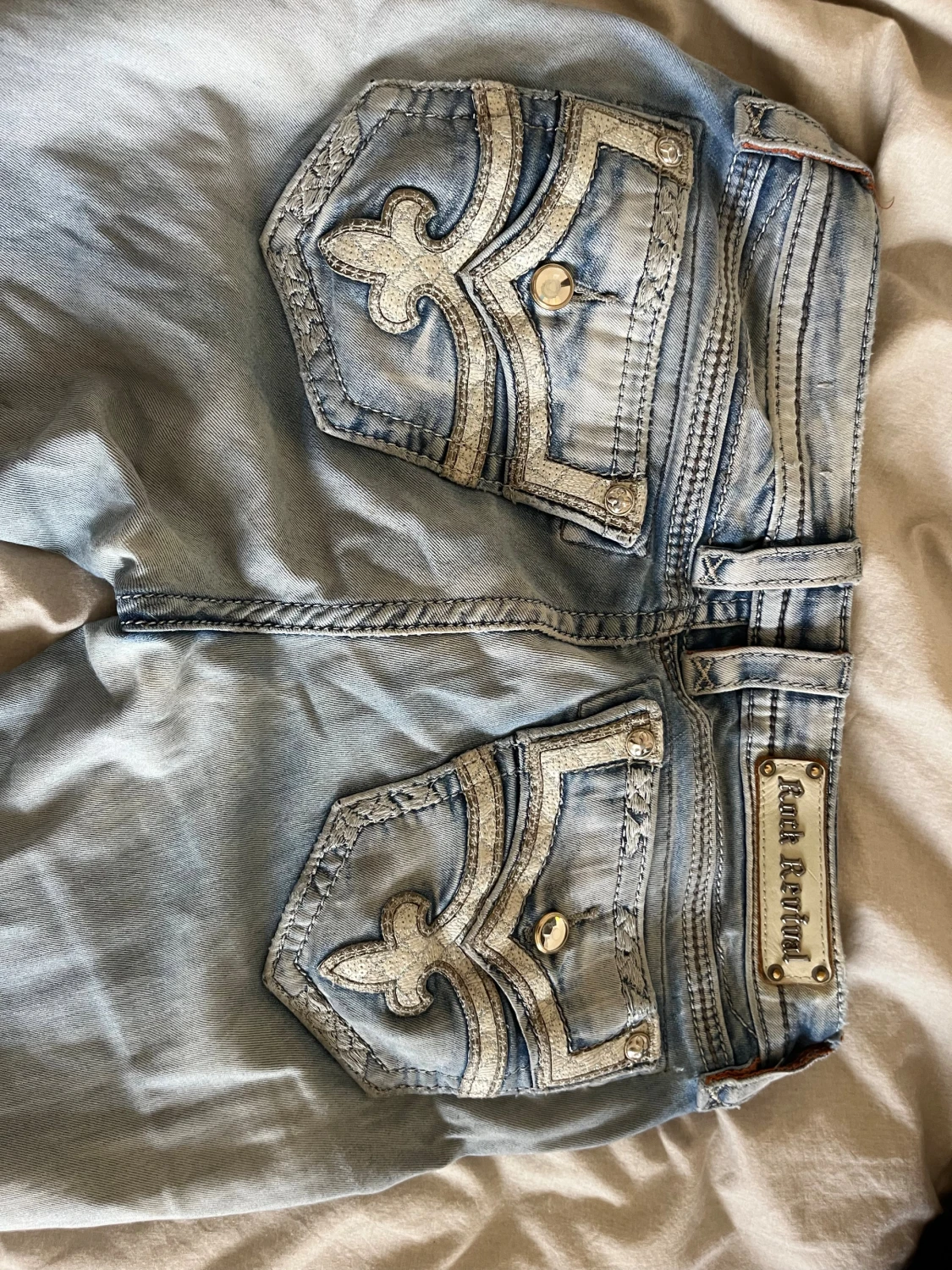 Ljusblå Bootcut jeans från Rock Revival - 1