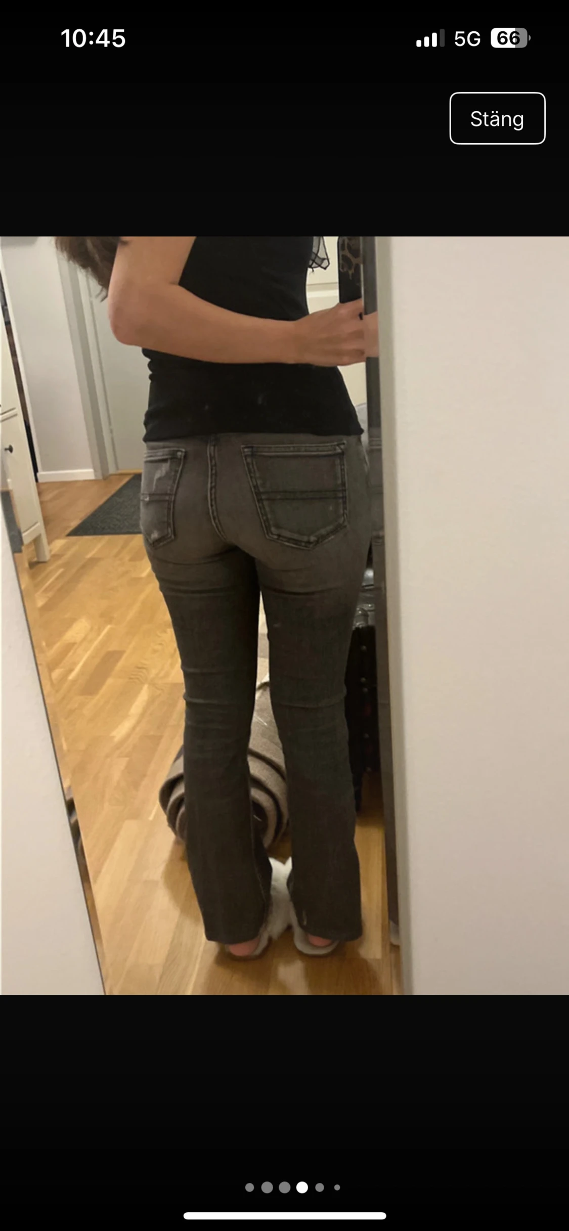 Snygga bootcut jeans med hål  - 6