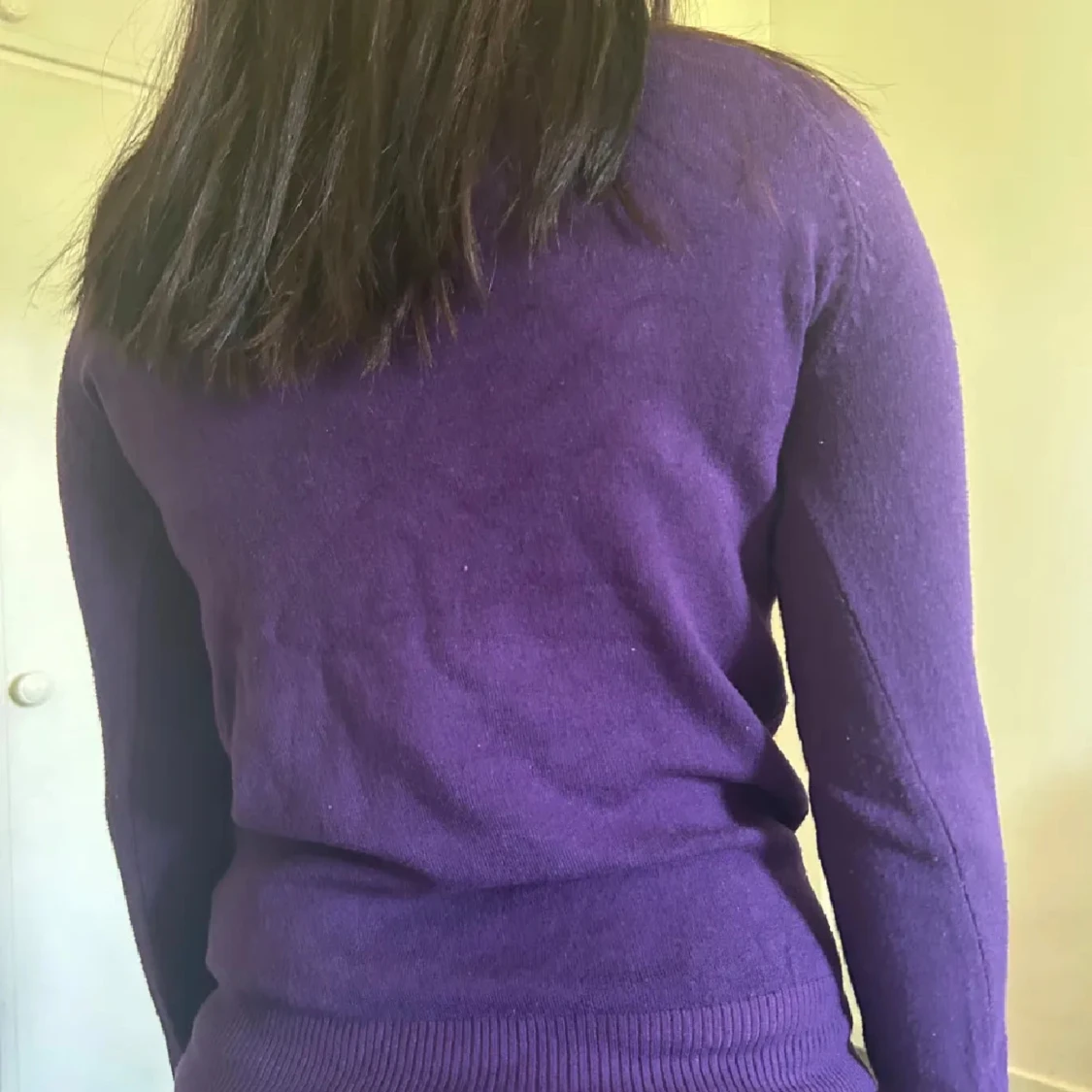 Lila v-ringad tröja från Ralph Lauren 100% Cashmere - 1