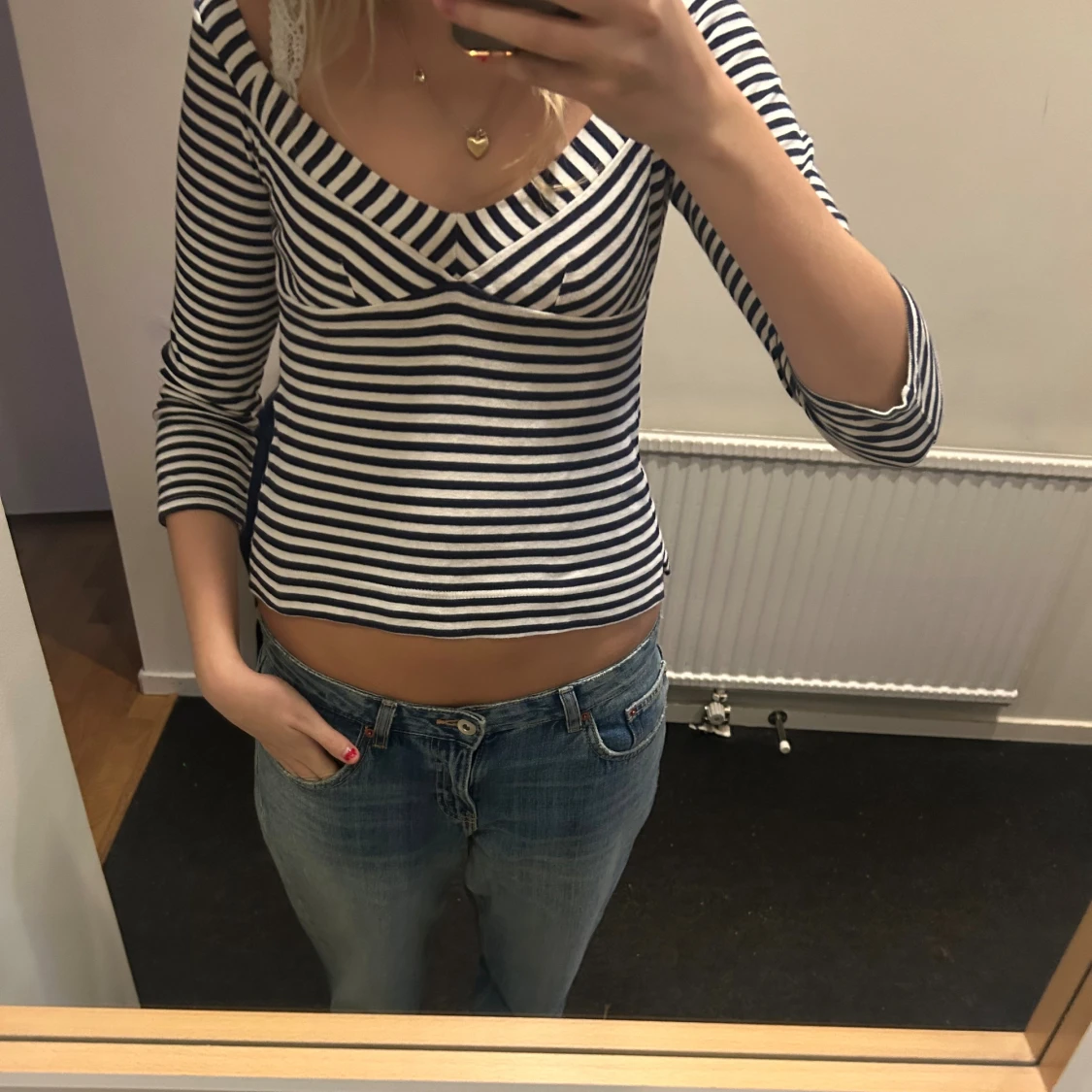 Randig croppad topp från C&H - 1