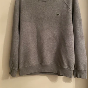 Grå sweatshirt från Lacoste - Säljer en stilren grå sweatshirt från Lacoste, står siize L men funkar mer som en medium. Inga fläckar och inga fel.