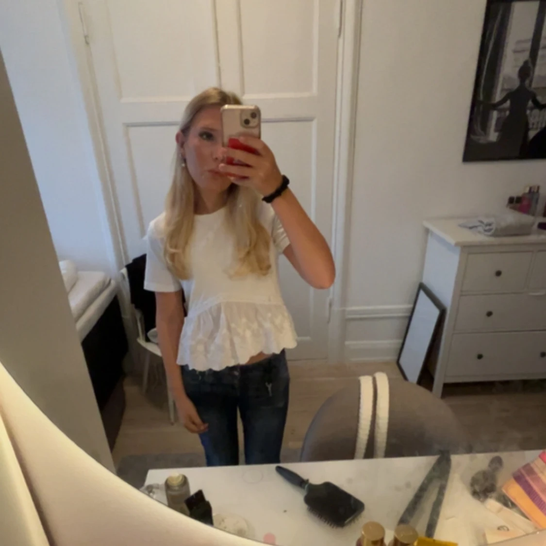 jättesöt vit topp - 1