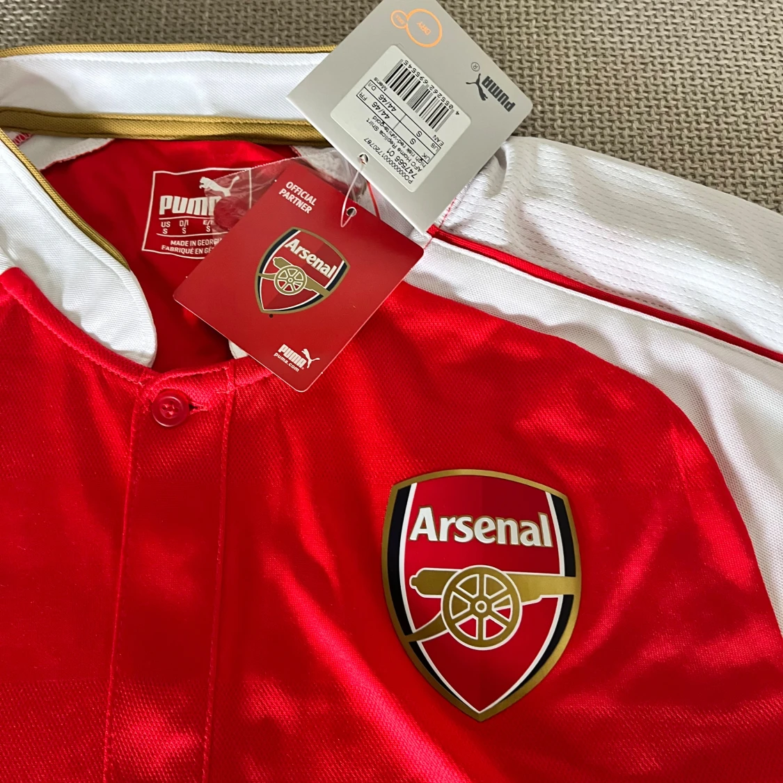 Arsenal Puma fotbollströja röd/vit - 1