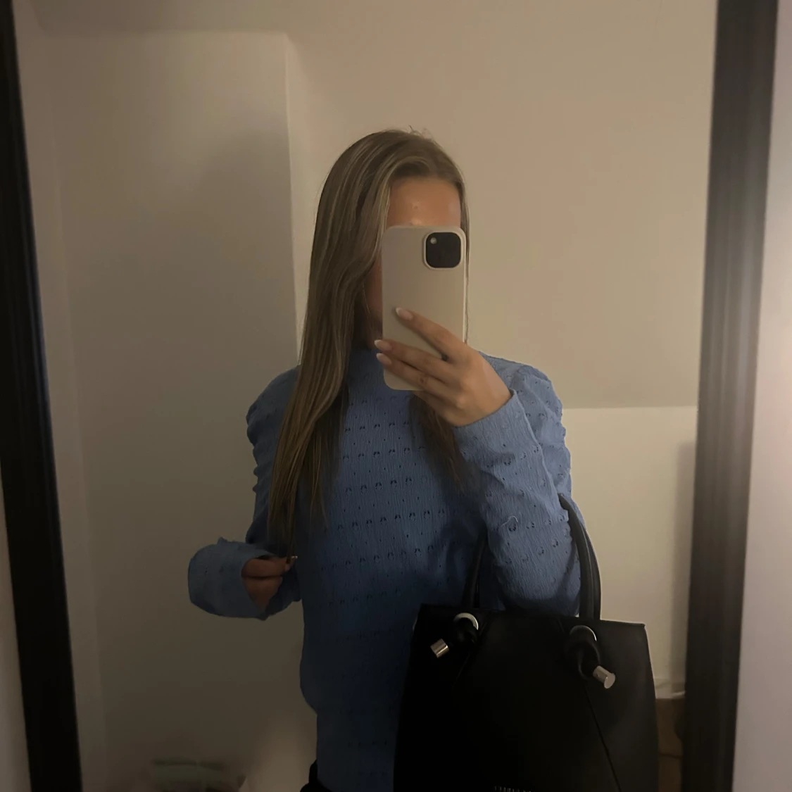 Blå långärmad blus från ONLY