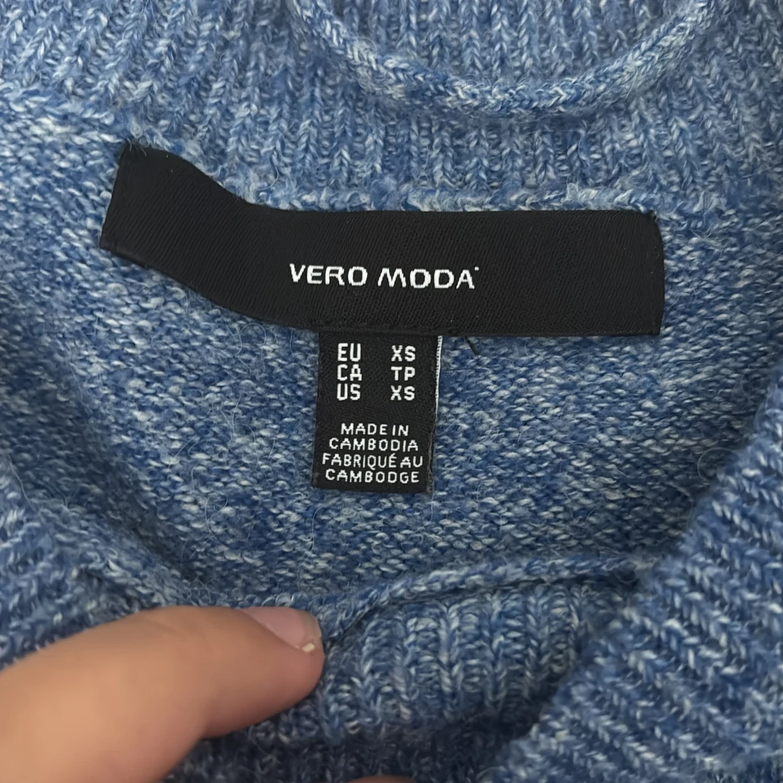 Blå stickad tröja från Vero Moda XS - 2