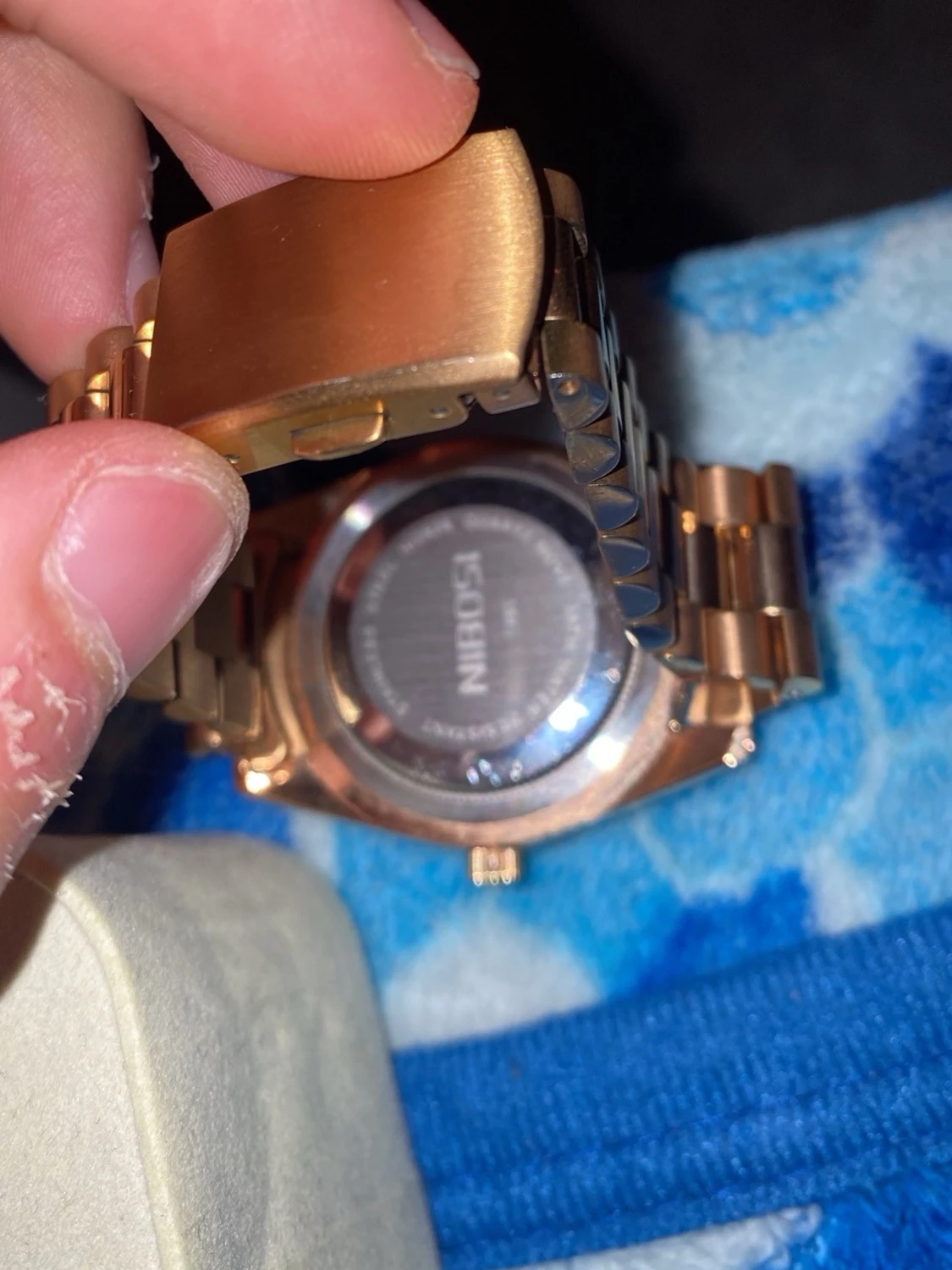 Rosé-guld färgat stainless steel klocka  - 1