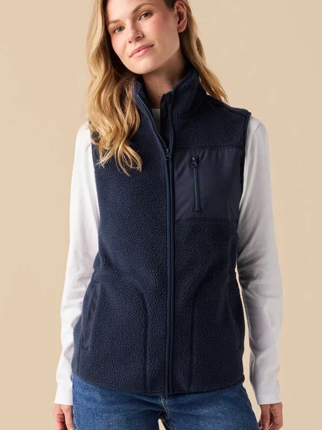 Mörkblå fleeceväst från Newbody - 3