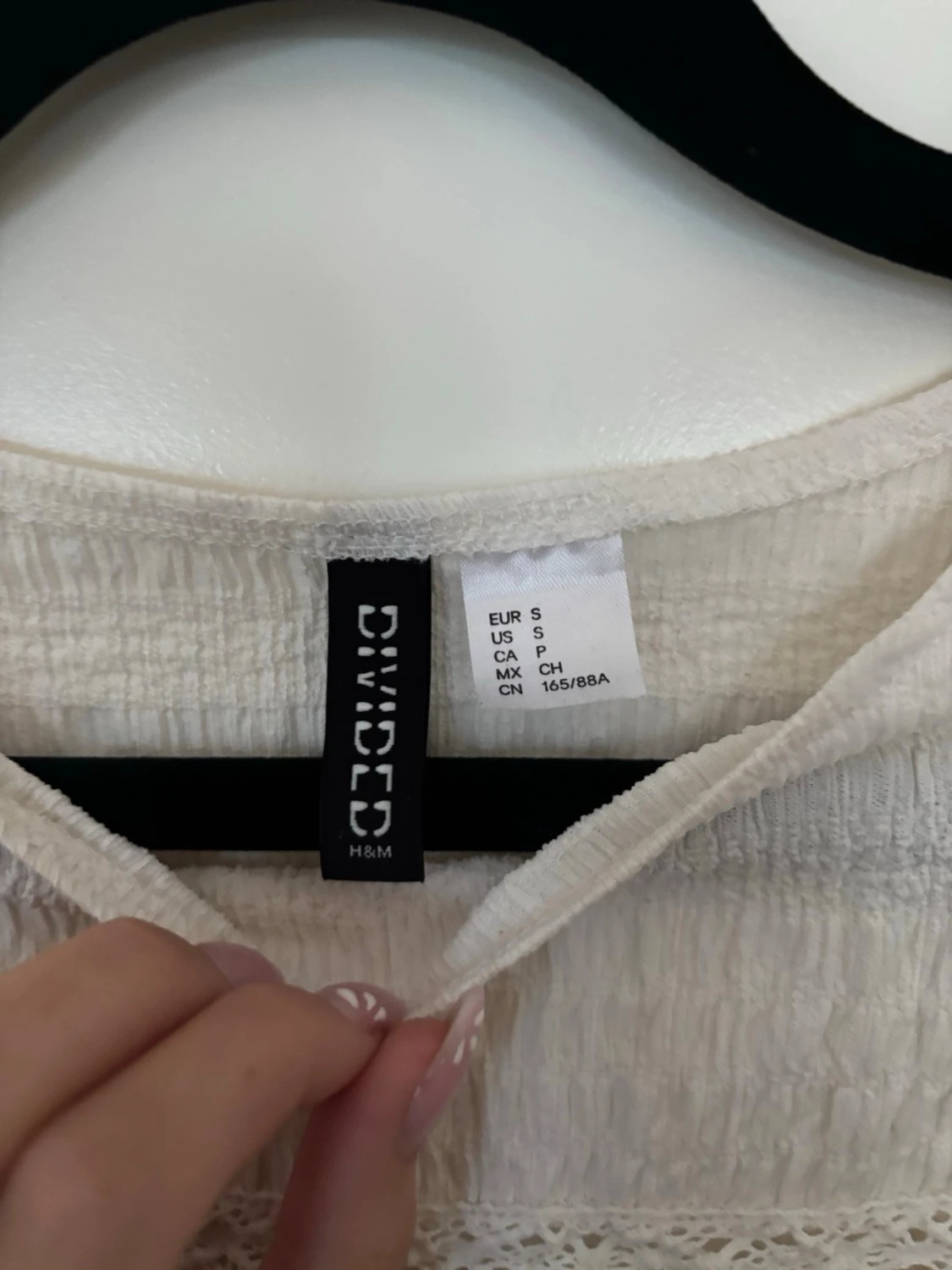 Vit blus med spets från H&M Divided - 2