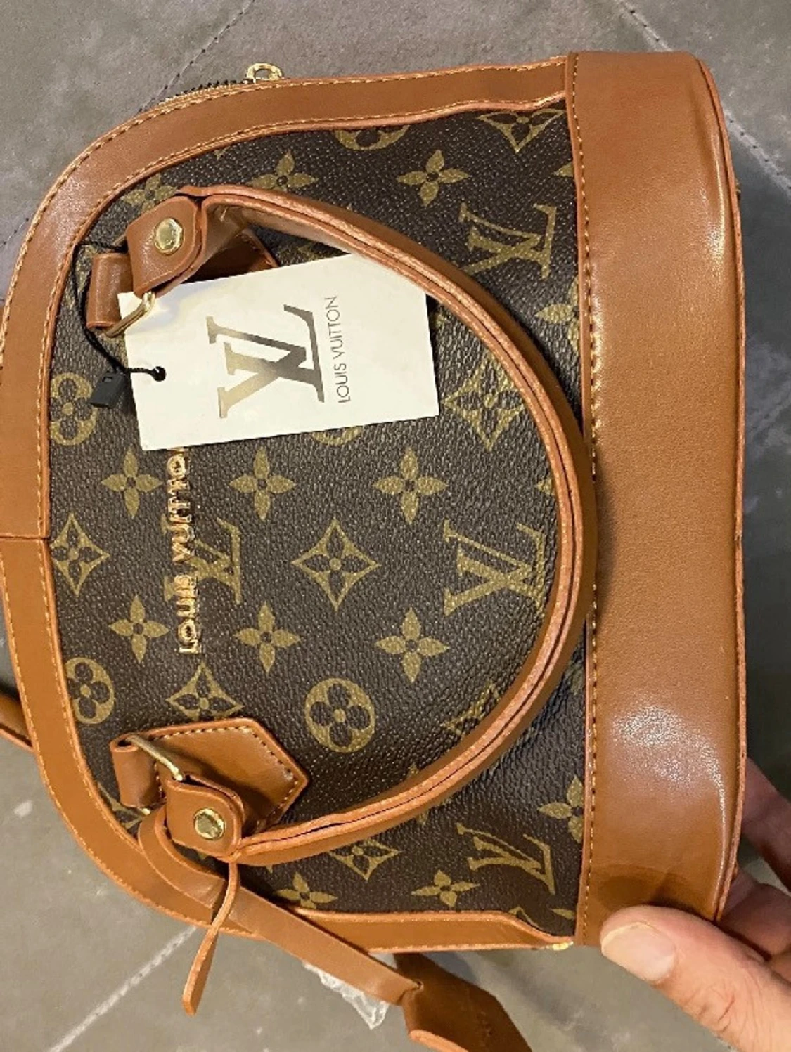  brun handväska  - 4