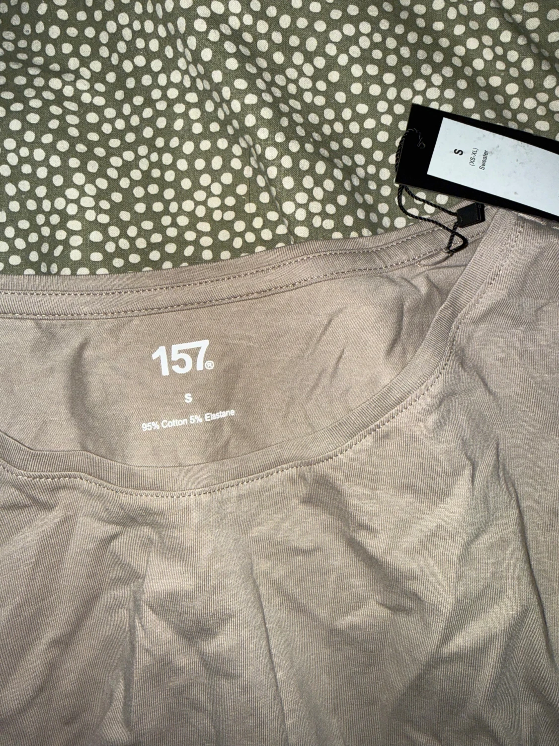 Beige långärmad topp från 157 - 1