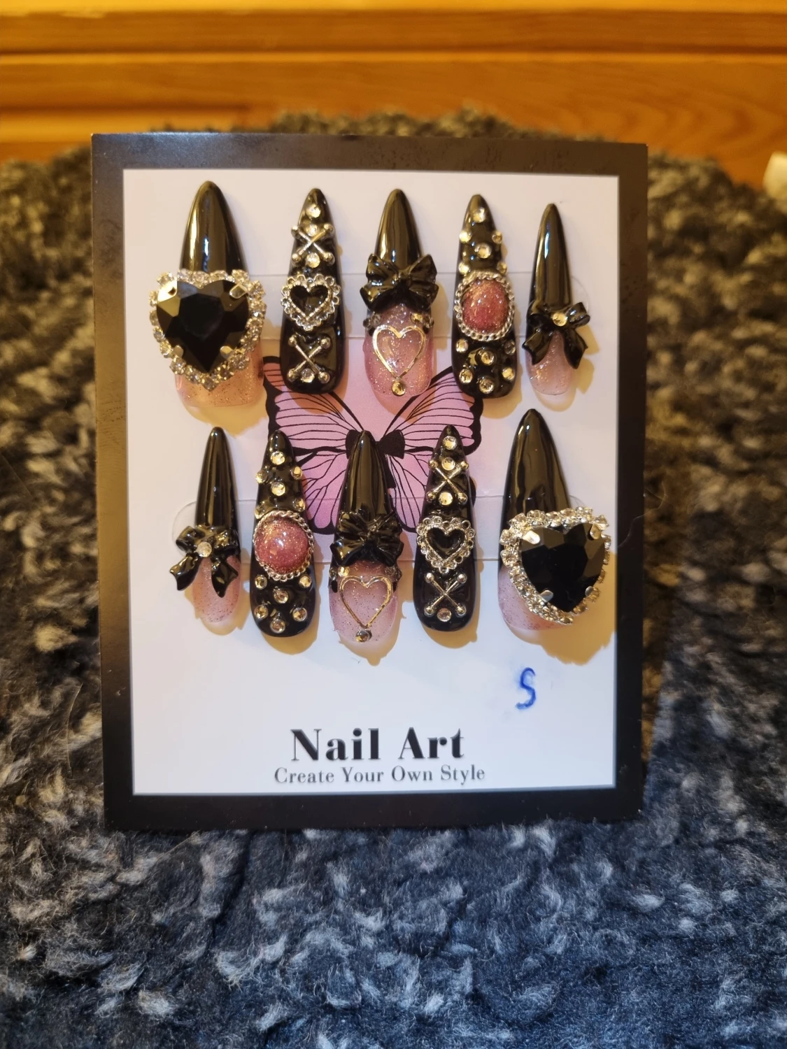 Handmade Gothic Nails Strl S
