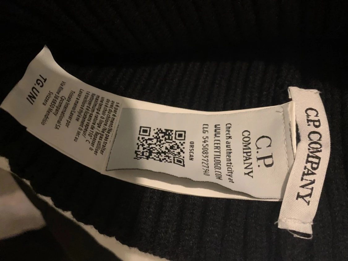 Svart ribbad goggla-mössa C.P. Company - 1