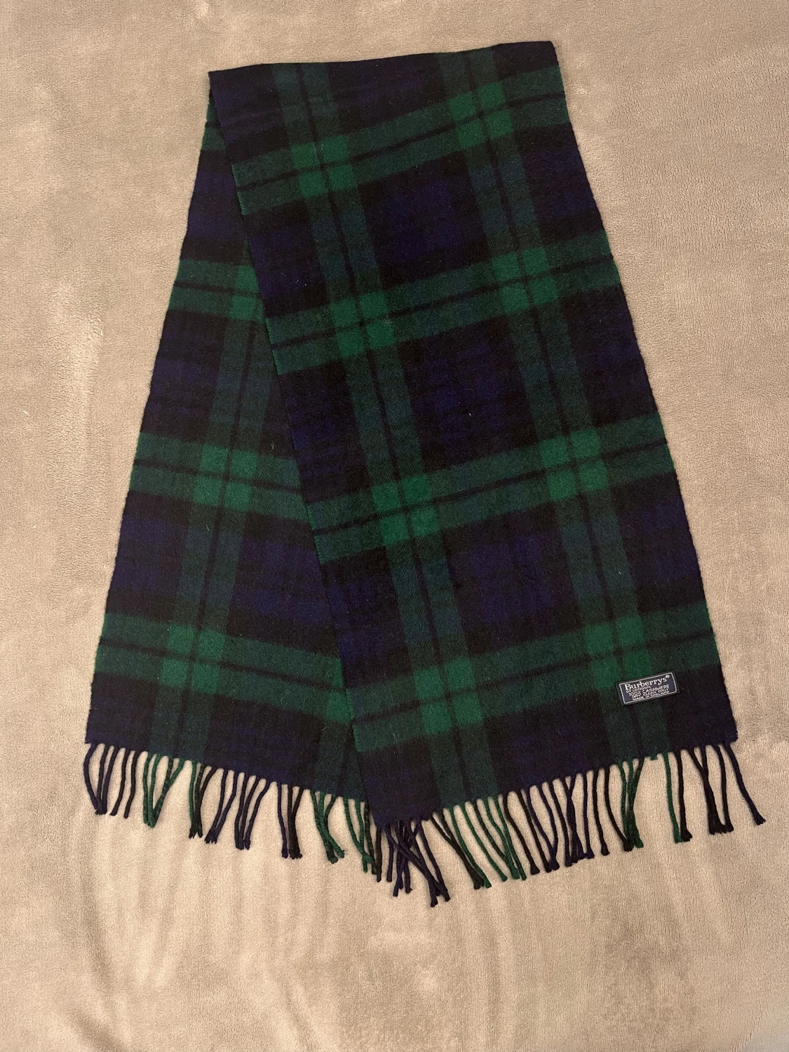 Mörkblå Burberry halsduk  - 2