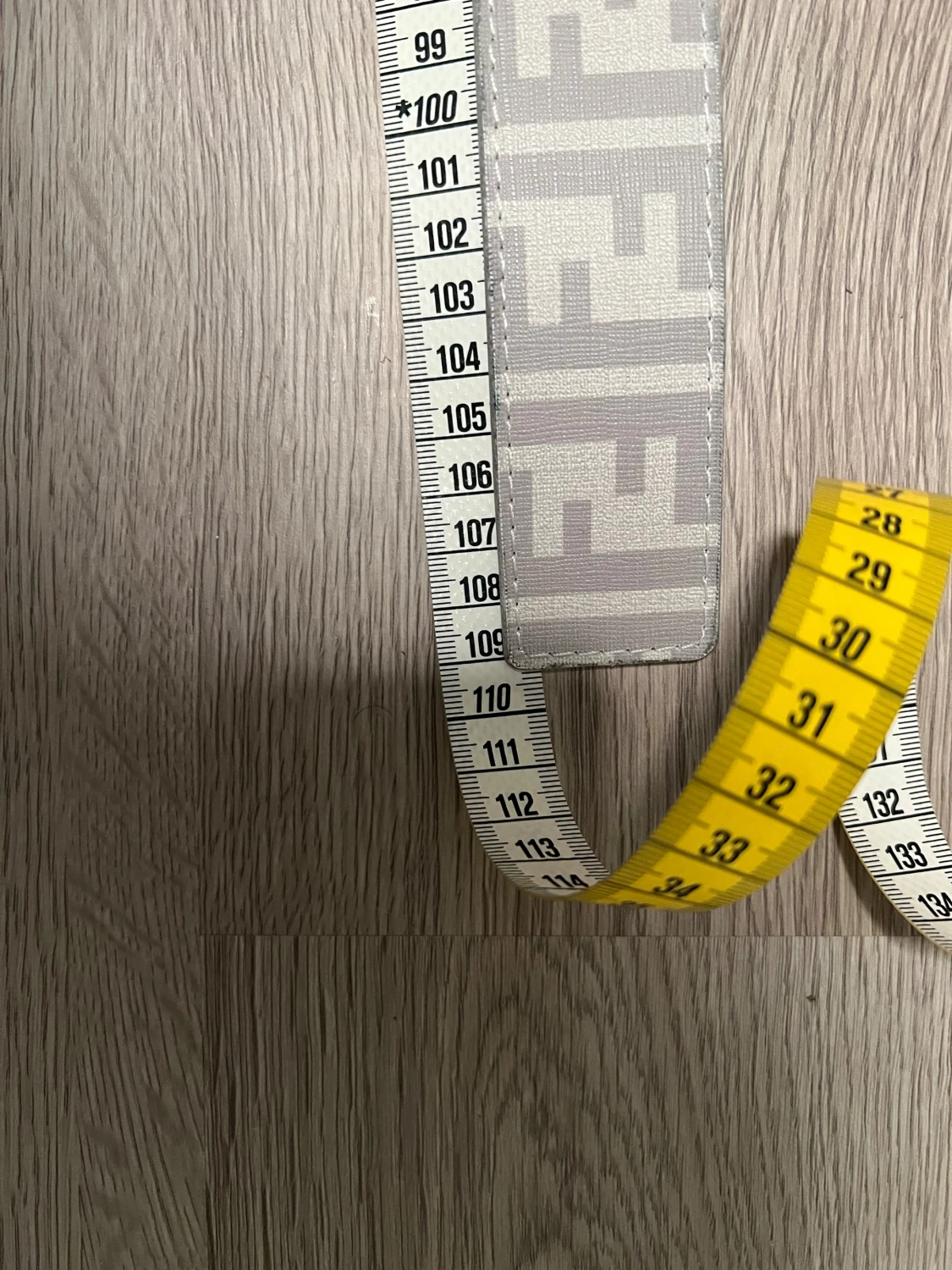 Fendi vit FF-logo bälte 110 cm - 3