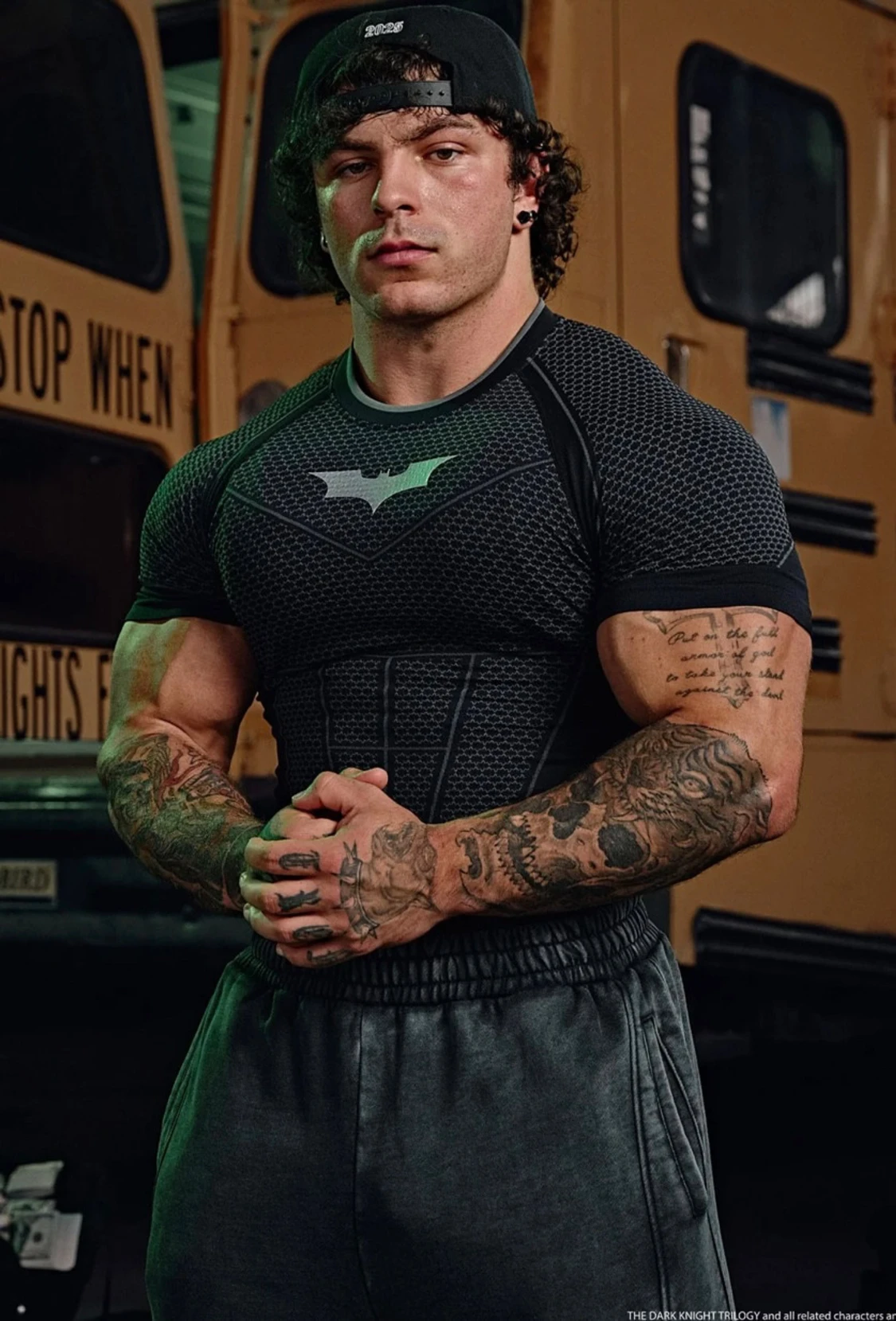 Batman svart tight t-shirt Youngla  - 1