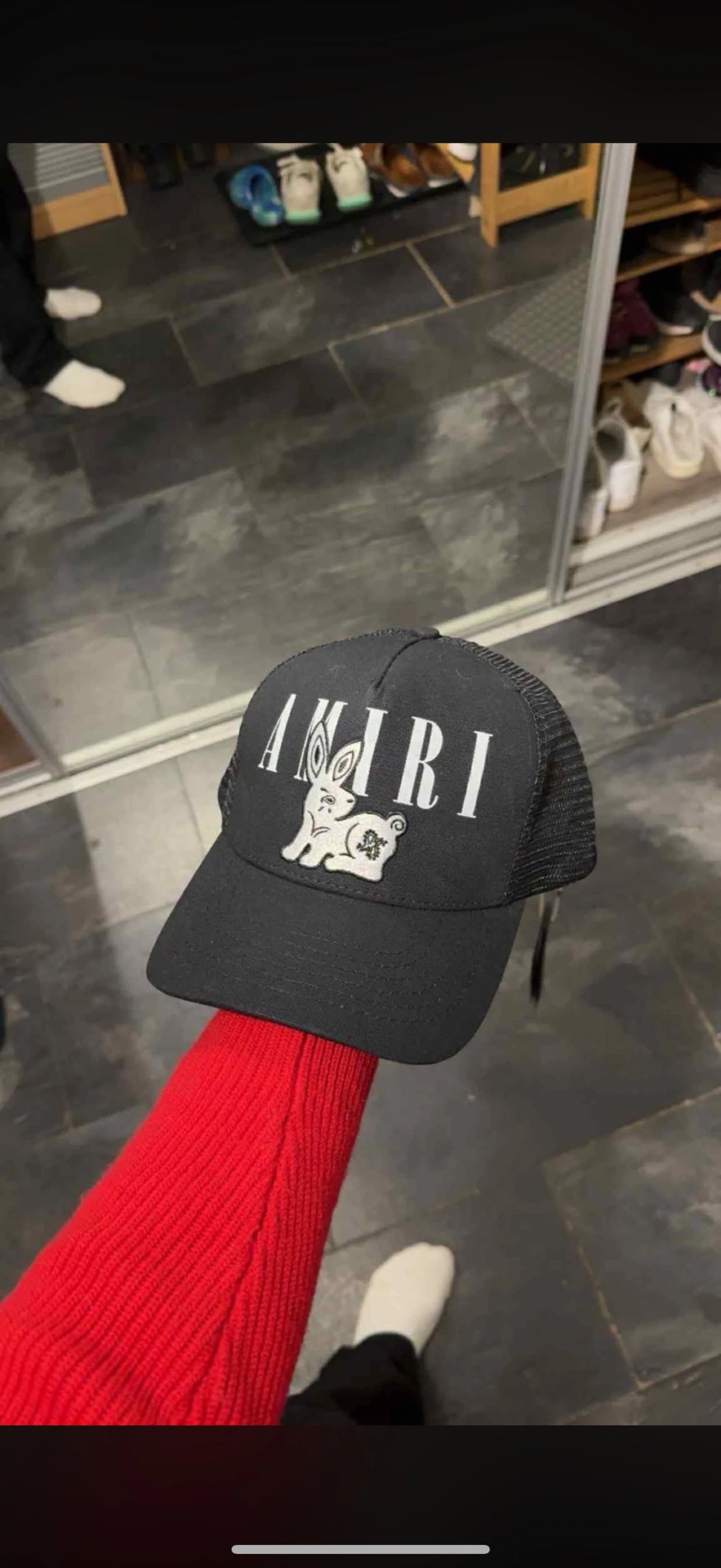 Amiri bandana rabbit trucker hat