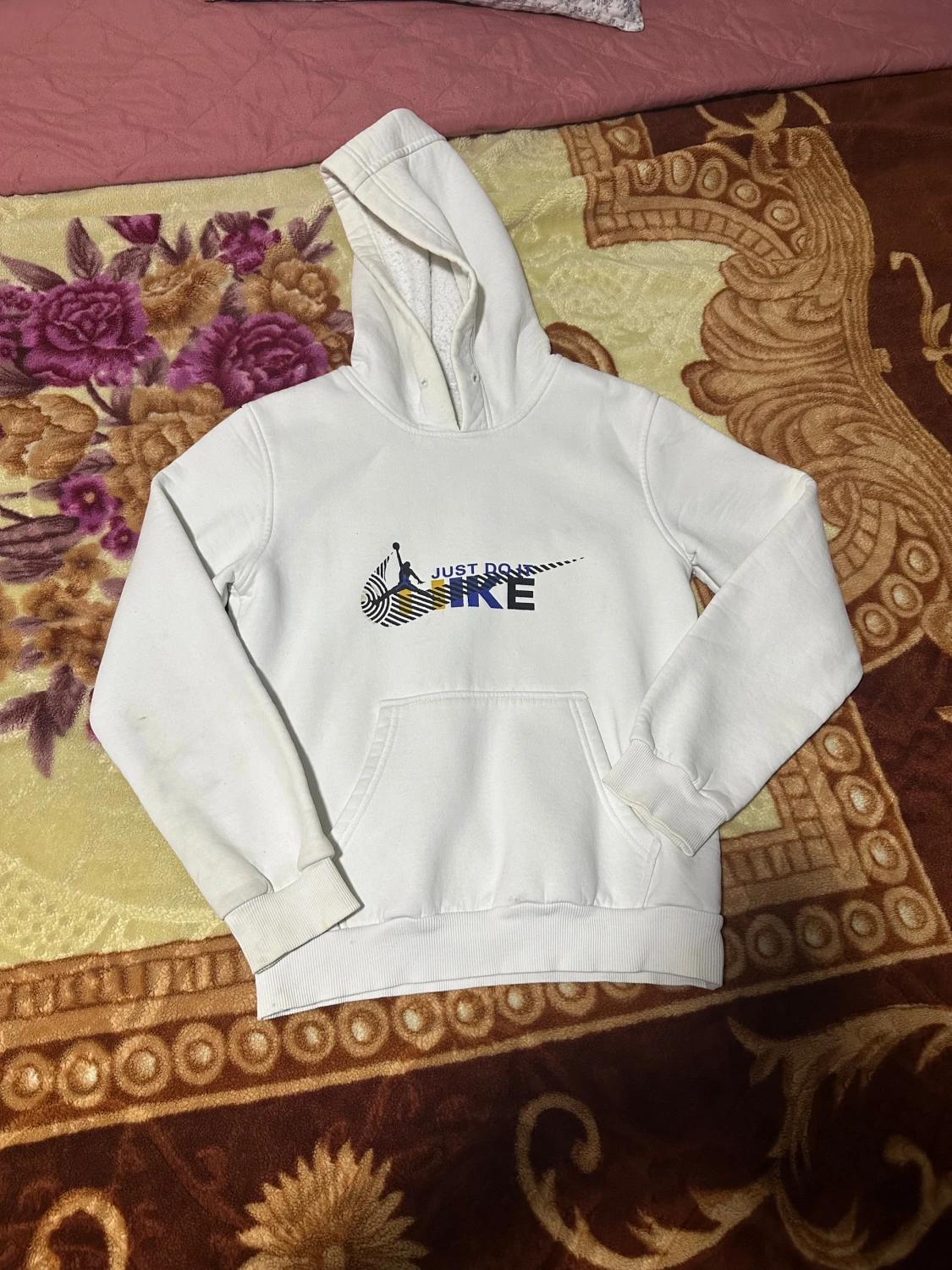 Blå pufferjacka från Nike med huva - 4