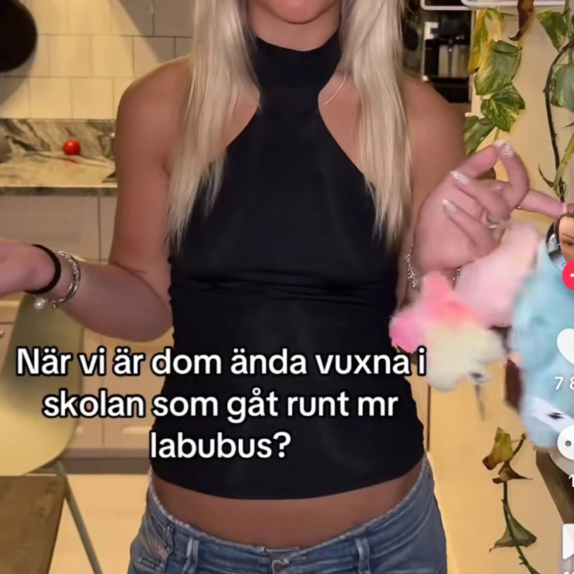 Svart halterneck topp - 2