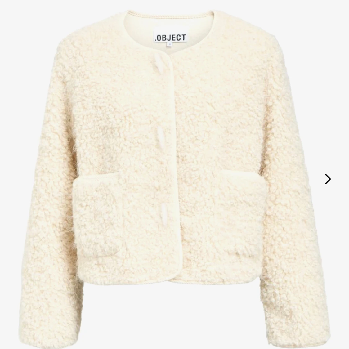 Vit teddyjacka från Object - 3