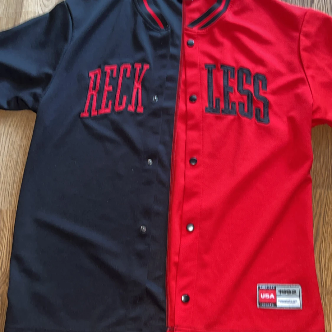 Reckless baseball t-shirt röd/svart - 2